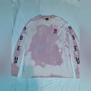 Obey Rose Graphic Tie-Dye Shirt